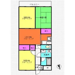 ソーラムすみよし台【3階】の間取り