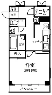 グロッサー弥生【4階】の間取り