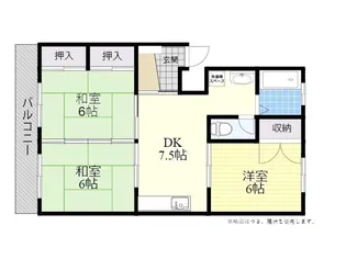リベルはぎわら【3階】の間取り