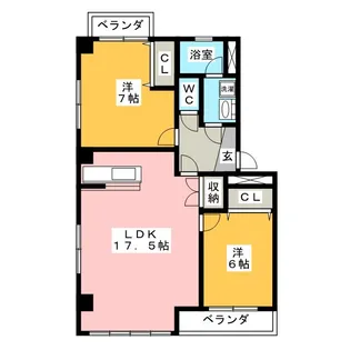 コーポソウミヤ【2階】の間取り