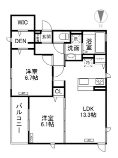D-room三条大橋【2階】の間取り
