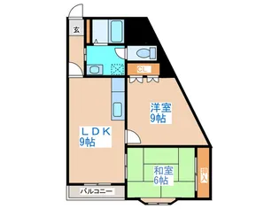 ウィスタリア八軒【4階】の間取り