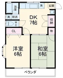 コーポサンタクララ【2階】の間取り