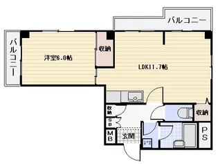 ブランドールMOTOKI【2階】の間取り