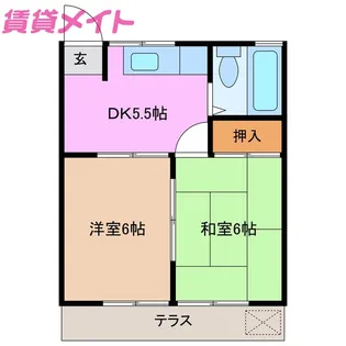 2DKの間取り画像