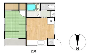 三日月荘【2階】の間取り