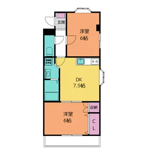 バーディー源氏ハイツ【3階】の間取り