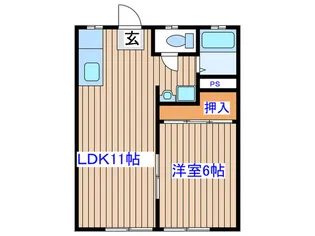 桜田ハイツ【1階】の間取り
