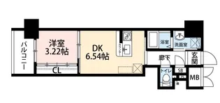 ウイングス到津【14階】の間取り