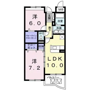 マンショングレイスエレガント【2階】の間取り