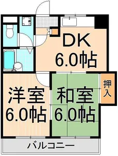 2LDKの間取り画像