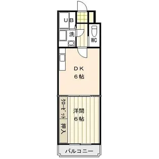 サンライズカワサキA棟【3階】の間取り