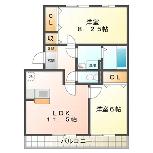 リシェス【3階】の間取り