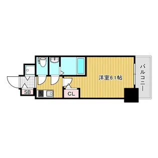 S-RESIDENCE南堀江【15階】の間取り