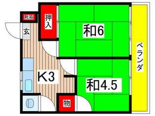 第一新中川荘【2階】の間取り