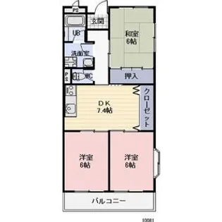 リンピアあづみ【3階】の間取り
