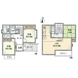 東京都世田谷区玉川台2【一戸建】の間取り