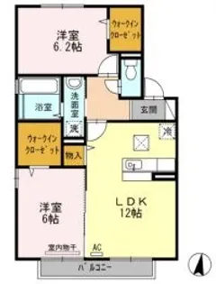 クオーレ A【1階】の間取り