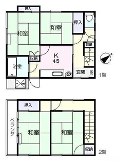 東京都足立区中央本町4【一戸建】の間取り