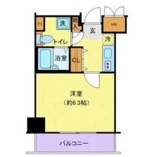 レジオス千鳥町【3階】の間取り
