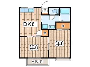 大黒屋ハイツ5番【2階】の間取り