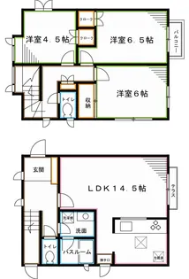 東京都杉並区浜田山2【一戸建】の間取り