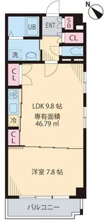 インカウンターマンション【7階】の間取り