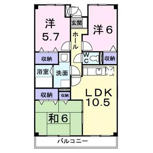 愛知県尾張旭市渋川町3【マンション】の間取り