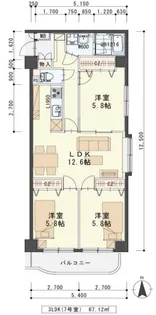エクセレント岩沼【5階】の間取り