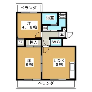 クローバーハイツ【3階】の間取り