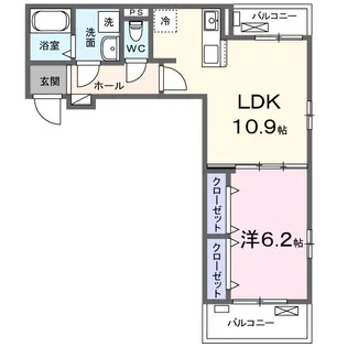 神奈川県川崎市中原区木月3【アパート】の間取り