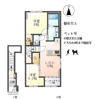ファーストステージM【2階】の間取り