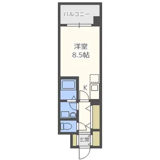 レジディア靭公園【9階】の間取り