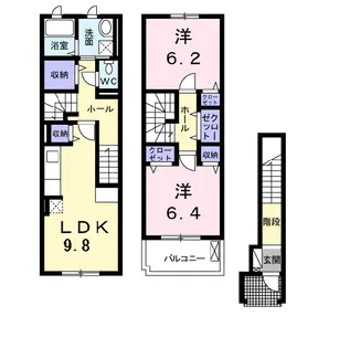 パレ・ロザージュI【2階】の間取り