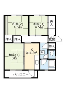UR金剛【3階】の間取り
