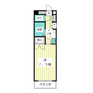 レジデンス千代萬【6階】の間取り