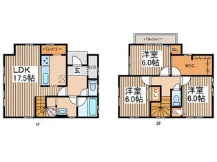 神奈川県大和市下鶴間【一戸建】の間取り