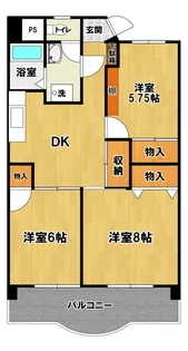 ロイヤルコーポヨコタ【4階】の間取り