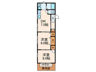グリーン・タウン21【1階】の間取り