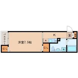 BAUウエスト【1階】の間取り