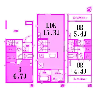 神奈川県横浜市神奈川区西寺尾3【一戸建】の間取り