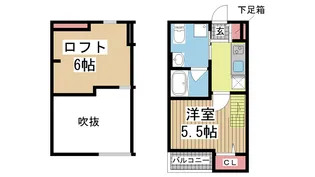 1Kの間取り画像