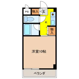 岐阜県岐阜市清【マンション】の間取り