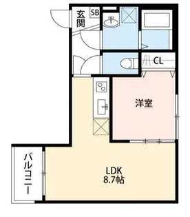 フェリスカーサさいたま【2階】の間取り