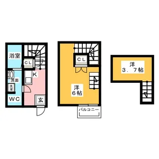 ベルセ黒川の間取り