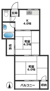 メリーハイツ【1階】の間取り