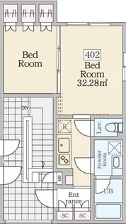 東京都渋谷区本町4【マンション】の間取り