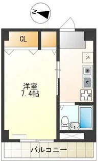 ベルエール調布【4階】の間取り