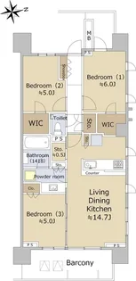 クリスタルマークス【12階】の間取り