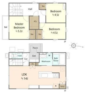 神奈川県鎌倉市山崎【一戸建】の間取り